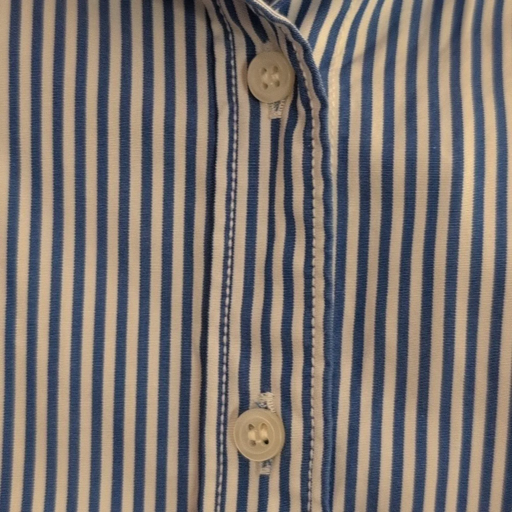 J. Crew XS Blue and White Striped Button Down